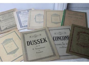 Collection Of Nine Piano Sheet Music By Edition Wood, Schirmer's, Witmark Choral Library Etc.