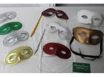 Great Collection Of Nine Masquerade Mask's