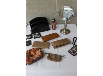 Collection Of Purses And Vanity Items Including Mirror, Marilyn Monroe, Coach And More