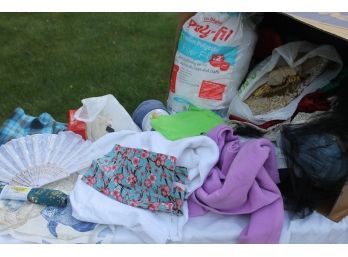 Box Full Of Fabrics And Related Items - Lot #2