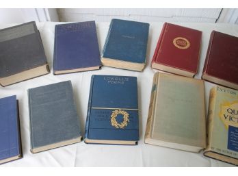 10 Book Lot Includes Queen Victoria, Lowell's Poems, Poems Of Robert Browning, Eugene O'Neils Nine Plays & More