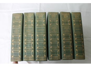 6 Volume Set Of Galsworthy Compact Edition Vol. I - VI 1929 Scribner's New York