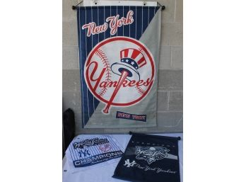 Three New York Yankees Collectible Banners From Cushion Craft