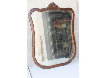 Vintage Art Deco Wood Framed Mirror 24' X 32'