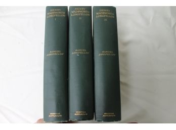 Book Lot #3 Includes Life Of  Henry Wadsworth Longfellow 3 Volume Book Lot