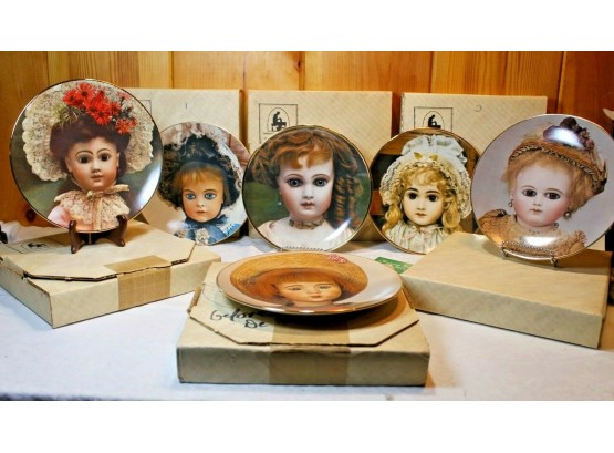 Collectible Lot Of 6 Mildred Seeley Old French Doll Collection Numbered Plates 1978-1980
