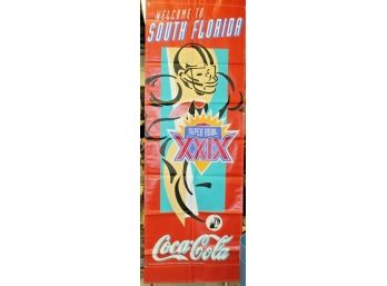 Large Limited Edition 29' X 102' Coca-cola Super Bowl XXIX Banner Used At The Super Bowl With COA