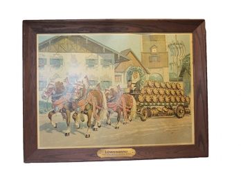 Rare Lowenbrau 'Traditional Munich Brewery Wagon' By Robert E. Lougheed