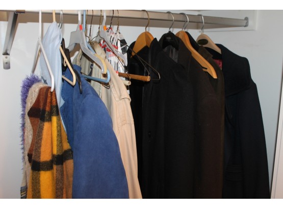Closet Full Of Ladies Jackets And Scarves