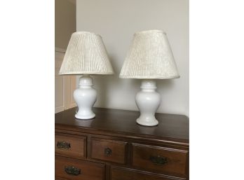 Pair Of Lamps With Pretty Shades