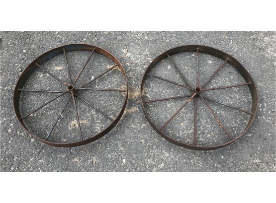 Pair Of Iron Wheels