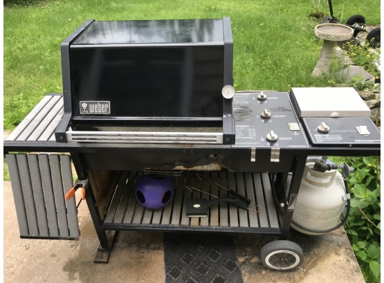 Weber Grill With Side Burner & Cover