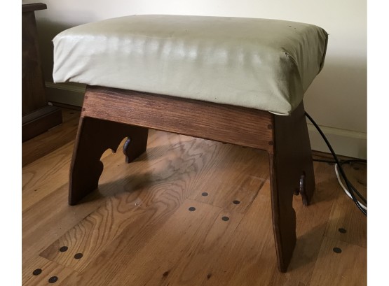 Custom Stool Upholstered With Vinyl