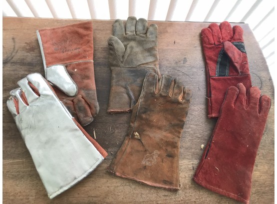 Three Pairs Of Leather Gloves