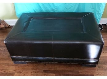 Large Leather 2 Seat Ottoman/ Foot Rest