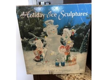 Vintage Heritage Mint 'Let's Build A Snowman'  Holiday Ice Sculpture New In Box