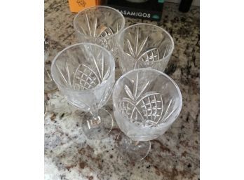 Set Of 4 Shannon By Godinger Wine Glasses