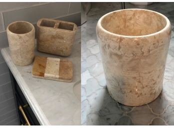 Contemporary 4 Pieces Set Granite Bath & Vanity Accesories