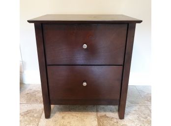 Contemporary Wooden 2 Drawer End Table