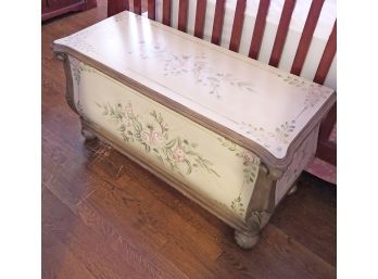 Chippendale Style Contemporary Tole Painted Blanket Chest