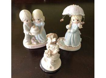Selection Of Porcelain Figurines Featuring Capodimonte & Precious Moments