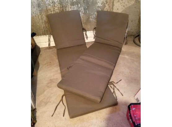 2 Beige Threshold Brand Patio Lounge Cushion