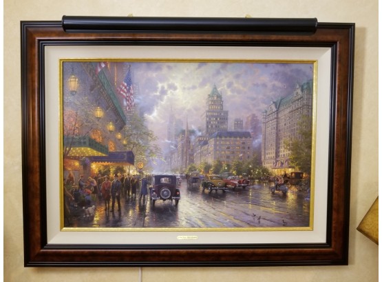 Limited Edition Thomas Kincade 'New York, Fifth Avenue' Framed And Matted Lithograph