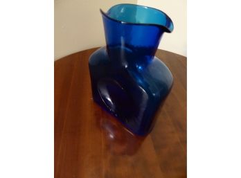 Vintage Cobalt Blue Blenko Water Decanter