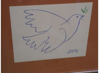 Vintage Picasso Dove Of Peace (Columbe Bleue)