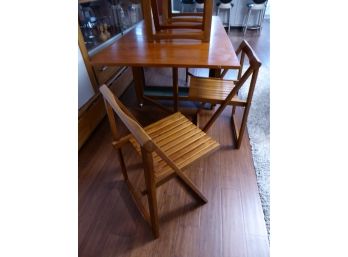 Mid Century Modern Drop Leaf Hideaway Table And Chairs