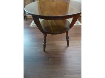 Mid Century 2 Tier Round Lamp Stand/Table - Bucks County, PA