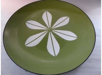 Danish Modern Cathrineholm 12' Green Lotus Plate