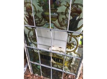 Old Stained Glass Window W Cherubs