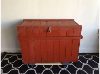 Large Red Wood Box