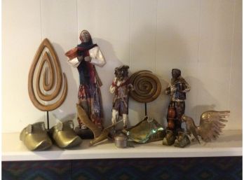 Brass And Native Decor Lot