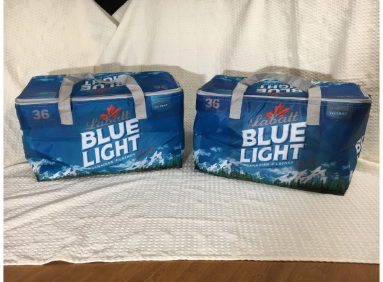 Lot Of 2 Soft Labatt Blue Coolers