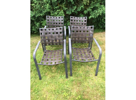 Set Of 4 Stacking Patio Chairs