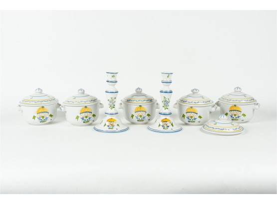 Set Of Pierre Deux French Pottery Tableware