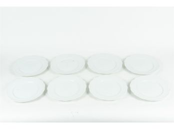 Set Of Eight White Dansk Plates