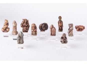 Carved Stone Erotic Figurines