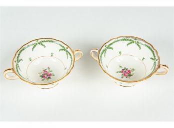 Mintons English Porcelain Teacups For Tiffany & Co.