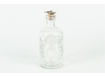 Etched Glass Bottle