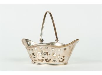 Pierced Silver Plated Brass Basket