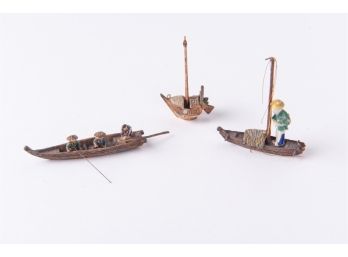 Miniature Japanese Model Fishing Boats