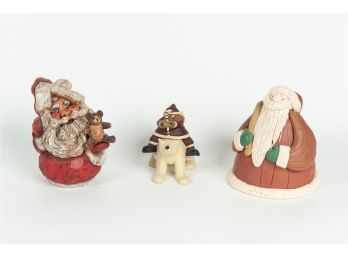 Trio Of Christmas Figurines