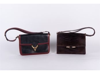 Two Morabito French Leather Purses