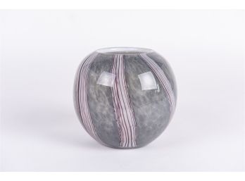 Globular Art Glass Vase