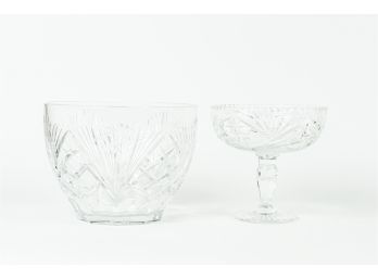 Pair Of Cut Glass Items