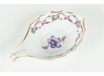 Signed Hand-Painted Florentine Porcelain Spoon Rest