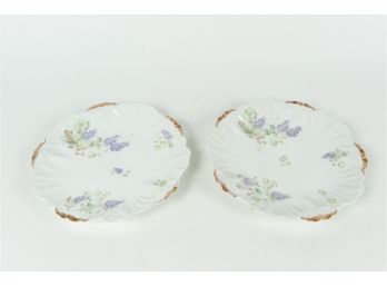 Pair Of Limoges Lilac Plates